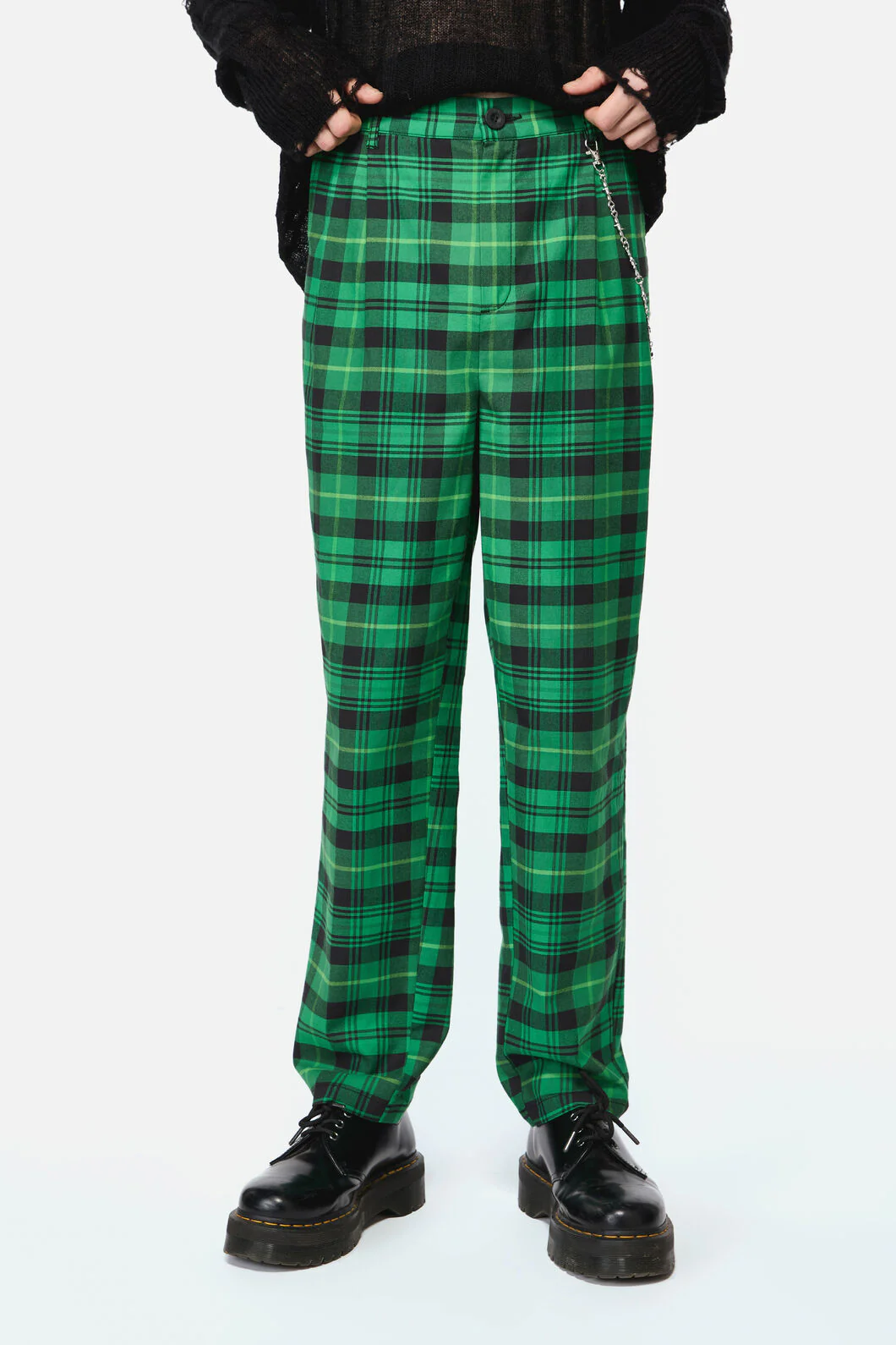 Wired Tartan Slim Fit Pants - Image 4