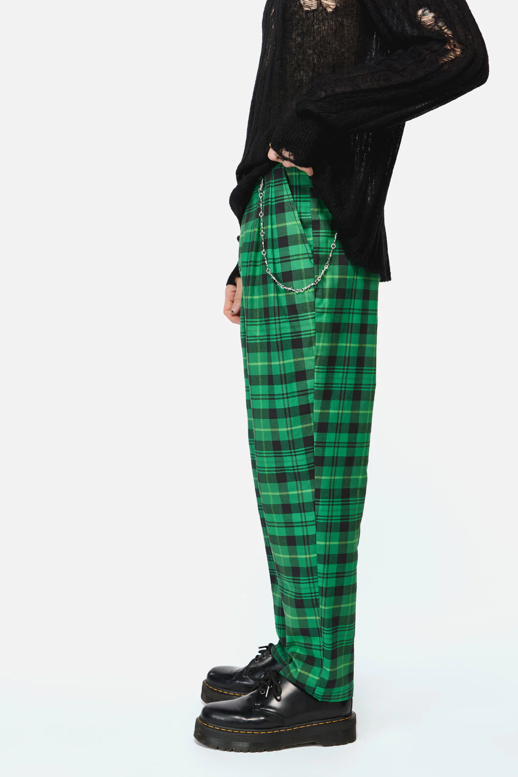 Wired Tartan Slim Fit Pants - Image 5