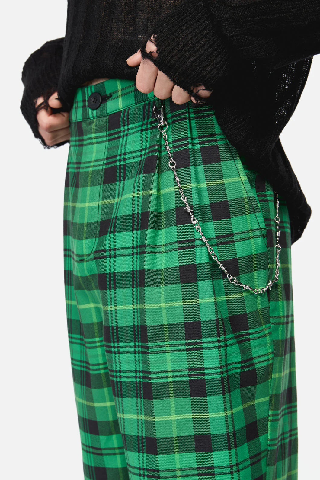 Wired Tartan Slim Fit Pants - Image 7